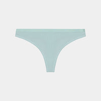 Body Cotton Thong in ETHER. Flat lay front view