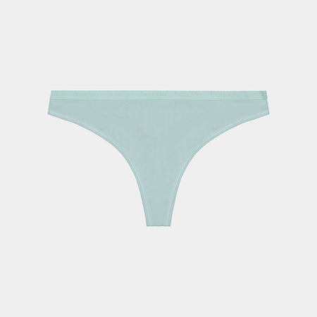 Body Cotton Thong in ETHER. Flat lay front view
