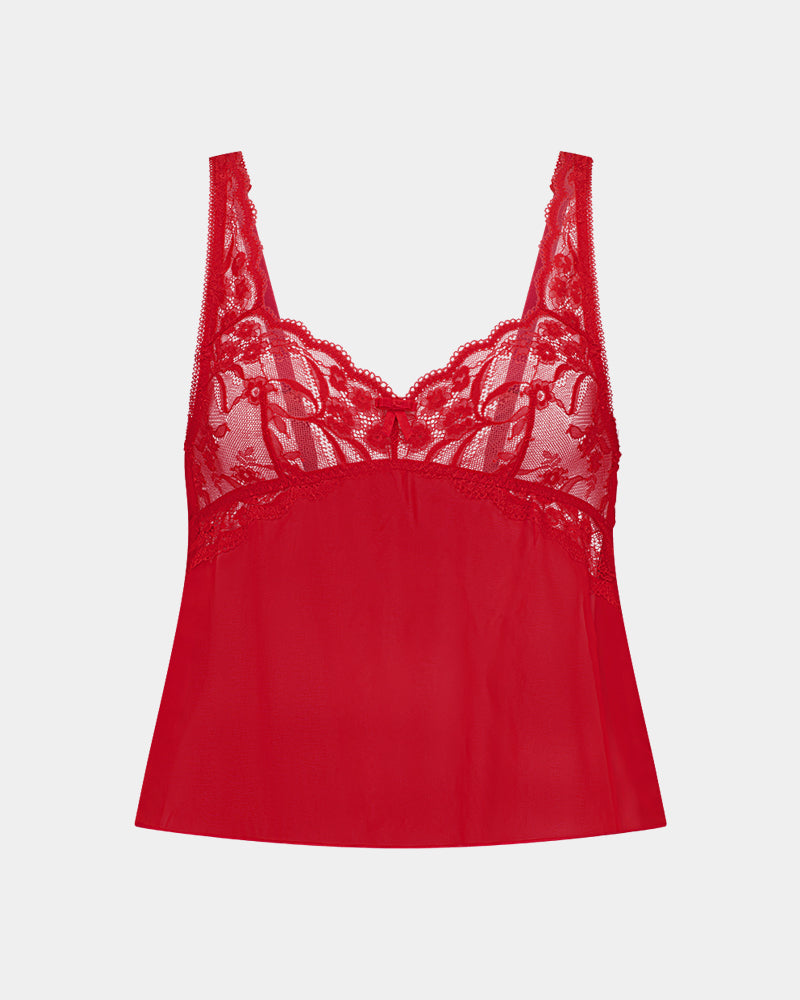 Giuliana Camisole in SALSA. Flat lay front view