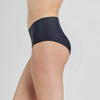 Model wears Flo Light Full Brief in BLACK. On body side view