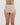 Model wears Stretch Cotton Full Brief in LATTE. On body back view