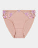Cherish High Cut Brief in EVENING SAND. Flat lay front view
