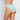 Model wears Lace Trim High Cut Brief in ETHER. On body back view