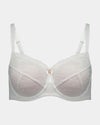 Muse Underwire Bra in WHITE. Flat lay front view