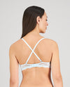 My Fit Lace Push Up Bra in OMPHALODES. Flat lay back view