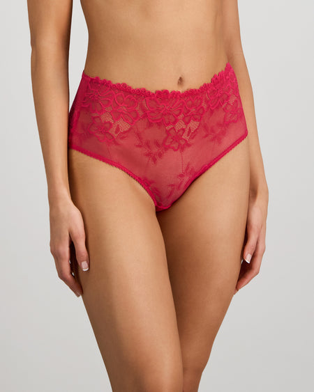 Model wears All Lacey Full Brief in JAZZY. On body side view