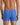 Model wears Cotton Stretch Mens Trunk in SURF THE WEB STRIPE. On body back view