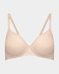 Flawless Form Contour Bra in LATTE. Flat lay front view