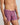 Model wears Cotton Stretch Mens Trunk in TIBETAN RED STRIPE. On body side view