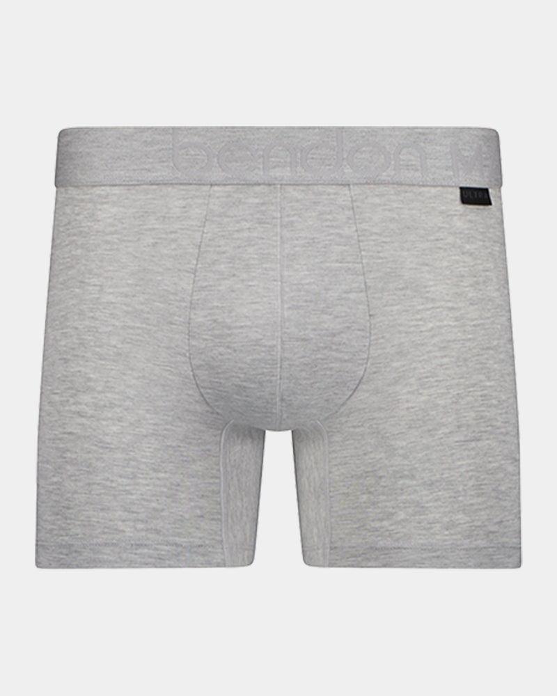 Bamboo Mens Trunk in GREY MARLE. Flat lay front view