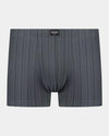 Cotton Stretch Mens Trunk in CHAR BLACK. Flat lay front view