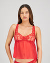 Model wears Giuliana Camisole in SALSA. On body front view
