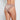 Model wears Lace Trim High Cut Brief in MOCHA. On body back view