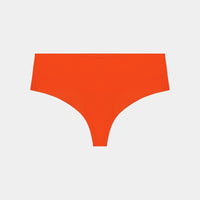 No Show Thong in FIESTA. Flat lay front view