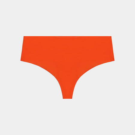 No Show Thong in FIESTA. Flat lay front view