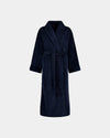 Cardrona Robe in NAVY BLAZER. Flat lay front view