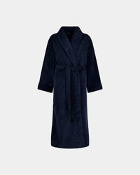 Cardrona Robe in NAVY BLAZER. Flat lay front view