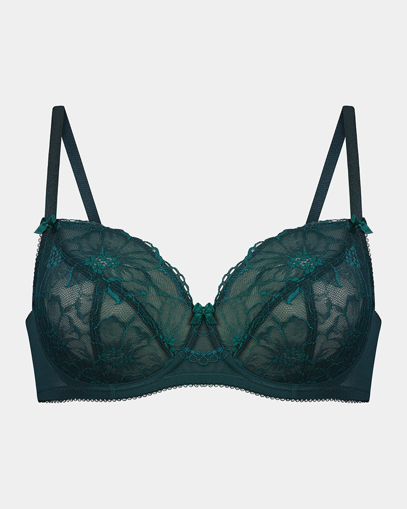 Felicia Underwire Bra in PONDEROSA PINE. Flat lay front view
