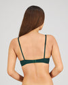Model wears Sofia Contour Bra in RAIN FOREST. On body back view