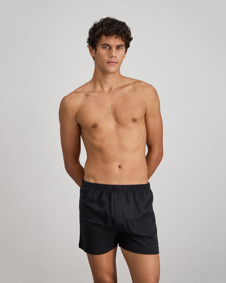 Cotton Basics Mens Trunk in BLACK. Feature shot