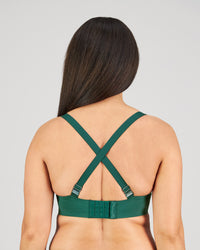 Comfit Collection Wire Free Bra in RAIN FOREST. Flat lay back view