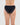 Model wears Cotton And Lace Bikini in BLACK. On body back view