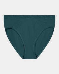 Body Cotton High Cut Brief in MEDITERRANEA. Flat lay front view