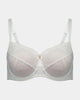 Muse Underwire Bra in WHITE. Flat lay front view