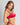 Model wears Heavenly Contour Bra in PERSIAN RED. On body side view