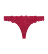 My Fit Lace Thong in JESTER RED. Flat lay front view