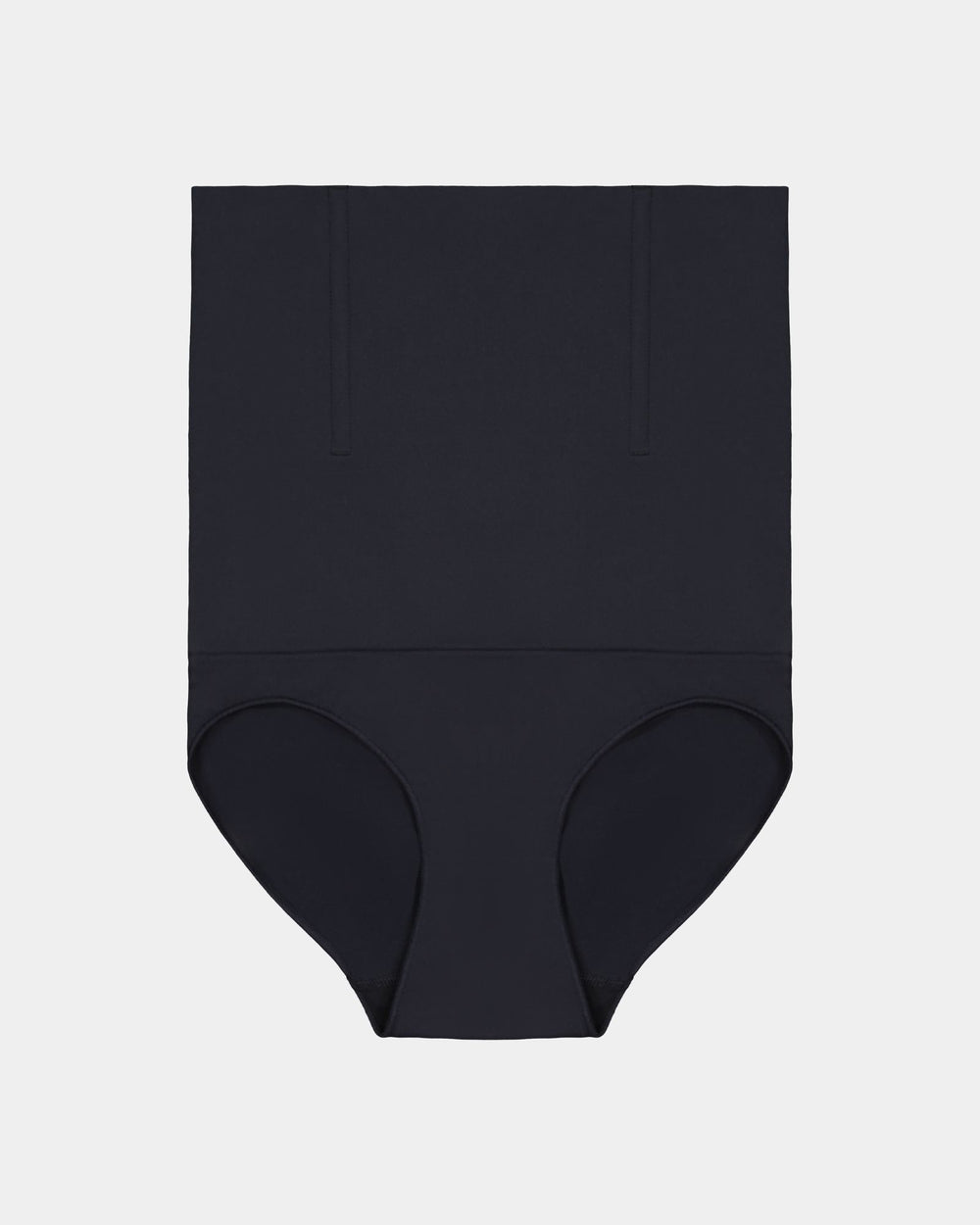 Bamboo Bodywear High Waisted Brief in BLACK. Flat lay front view
