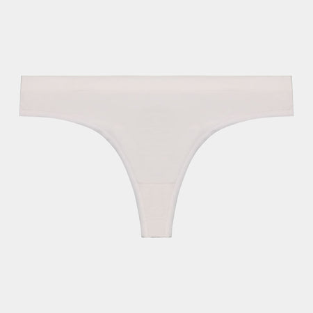 Seamless Thong in WHITE. Flat lay front view