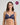 Model wears My Fit Lace Push Up Bra in Medieval Blue. On body front view