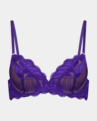 Sienna Push Up Bra in DEEP WISTERIA. Flat lay front view