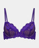 Sienna Push Up Bra in DEEP WISTERIA. Flat lay front view