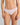 Model wears Au Naturel Thong in FESTIVAL BLOOM. On body front view