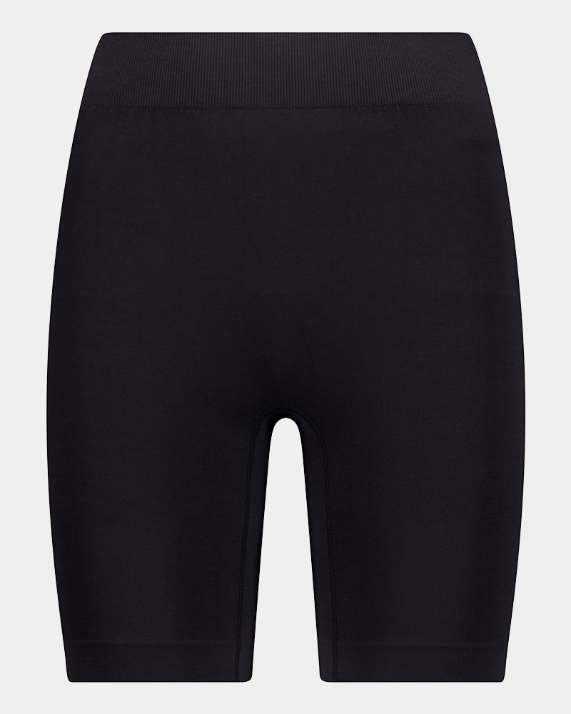 Smoothing Bodywear Chafer Short in BLACK. Flat lay front view