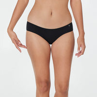 Model wears Clemence Midi in BLACK. On body front view