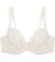 Ece Queen Underwire Bra in GARDENIA/SOFT PINK. Flat lay front view