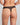 Model wears Sofia Thong in BLACK. On body back view