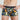 Model wears Retros Print Mens Trunk in SUMMER FOLIAGE PRINT. On body front view