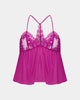Eva Jean Camisole in FANTASY FUCHSIA. Flat lay front view