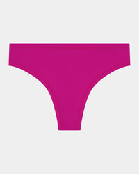 Extra-Ordinary Thong in FANTASY FUCHSIA. Flat lay front view