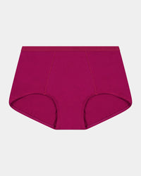 Body Cotton Full Brief in BEAUJOLAIS. Flat lay front view