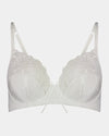Yvette Underwire Bra in WHITE. Flat lay front view
