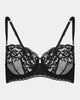 Delightfully So Underwire Bra in BLACK. Flat lay front view