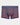 Bold Stripe Mens Trunk in INDIGO/FIG STRIPE. Flat lay front view