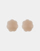 Silicone Gel Covers Nipple Covers in Nude. Flat lay front view