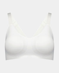 Comfit Collection Wire Free Bra in WHITE. Flat lay front view