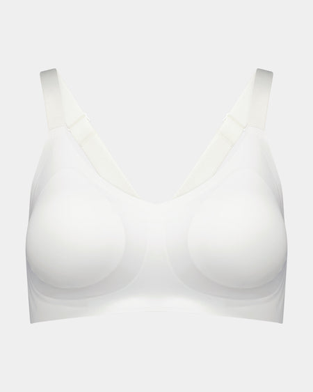 Comfit Collection Wire Free Bra in WHITE. Flat lay front view